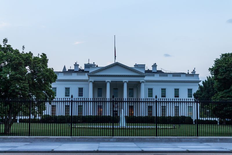 White House facade in Washington DC