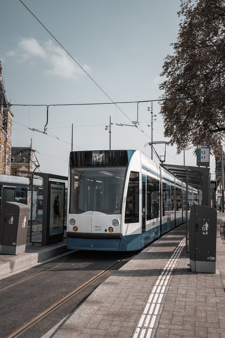 Tram On Stop