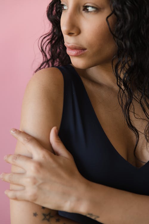 Woman in Black Tank Top