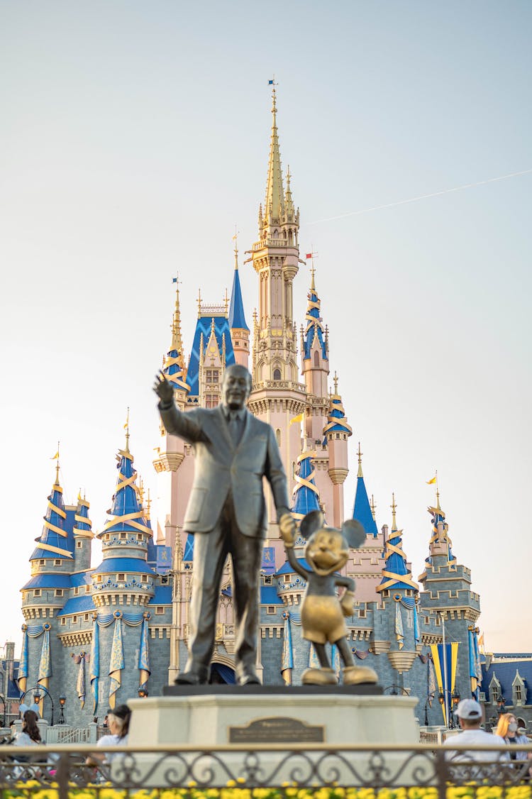The Walt Disney Statue In Disney World 