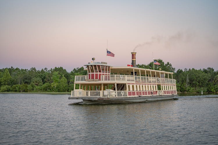 Barge On River