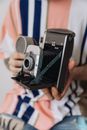 Black and Silver Polaroid Camera