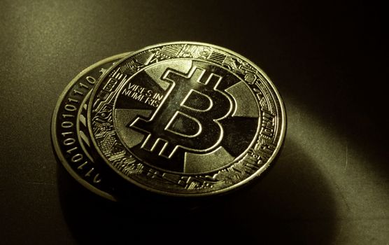 Stockfoto belegging, Bitcoin munt