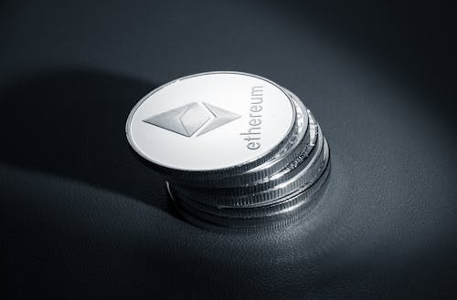 Free A Stack of Ethereum Coins  Stock Photo