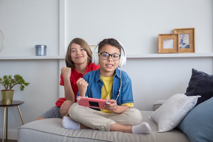 A Boy Playing Video Games