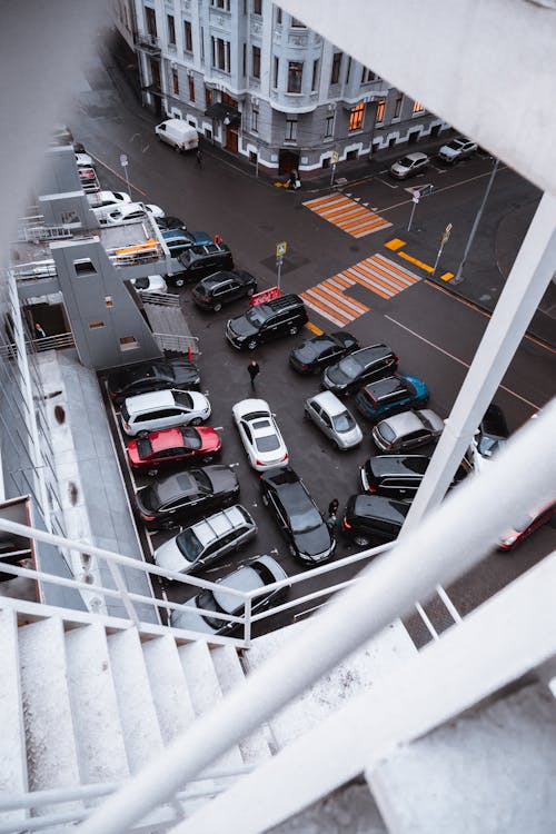 Cars Parked on Parking Lot