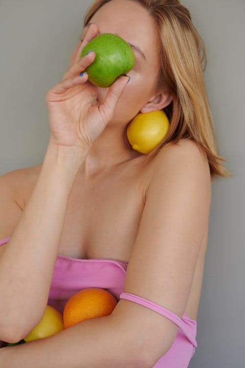 Gratis stockfoto met appel, blondine, citroen