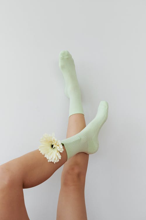 Fotos de stock gratuitas de calcetines, flor, pared blanca