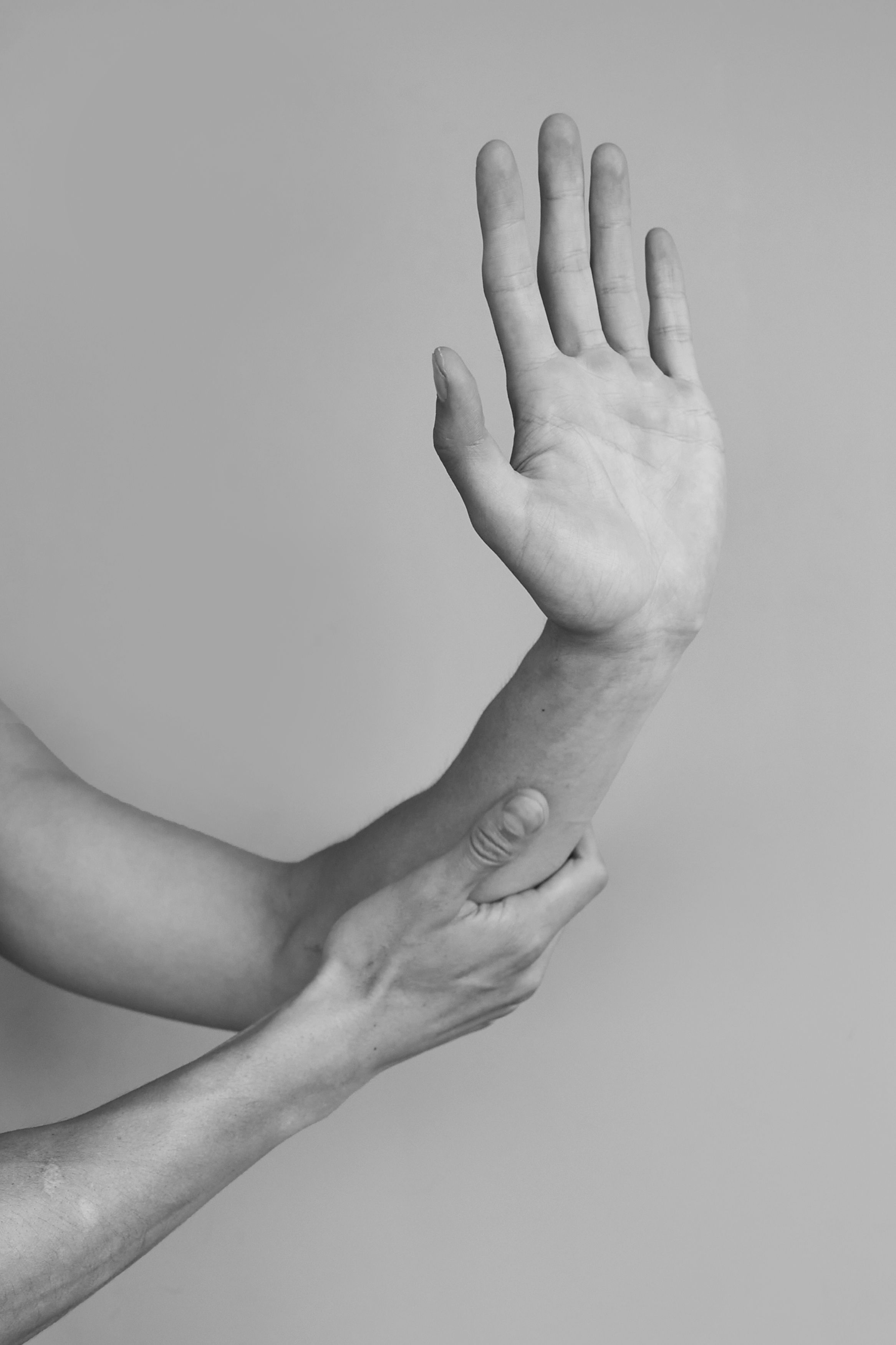 Arms of a Man in Black and White · Free Stock Photo