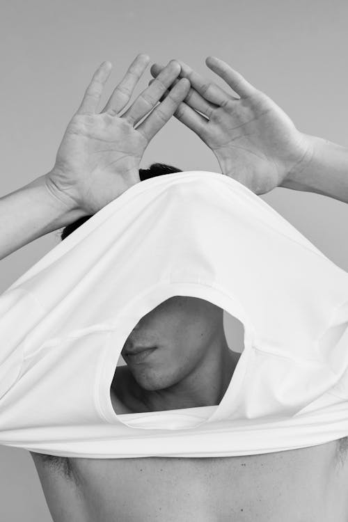 Studio Shot of Man in Tshirt