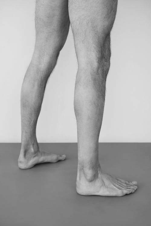 Black and White Photo of Legs 