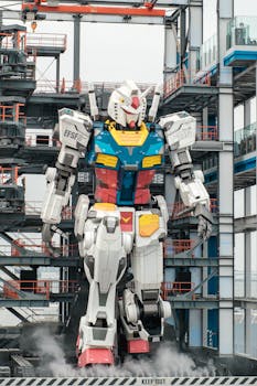 Large Robot and a Built Structure