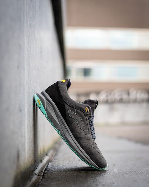 Ridgeline Shoes, black suede colorway — photo by Sneep Crew on Pexels
