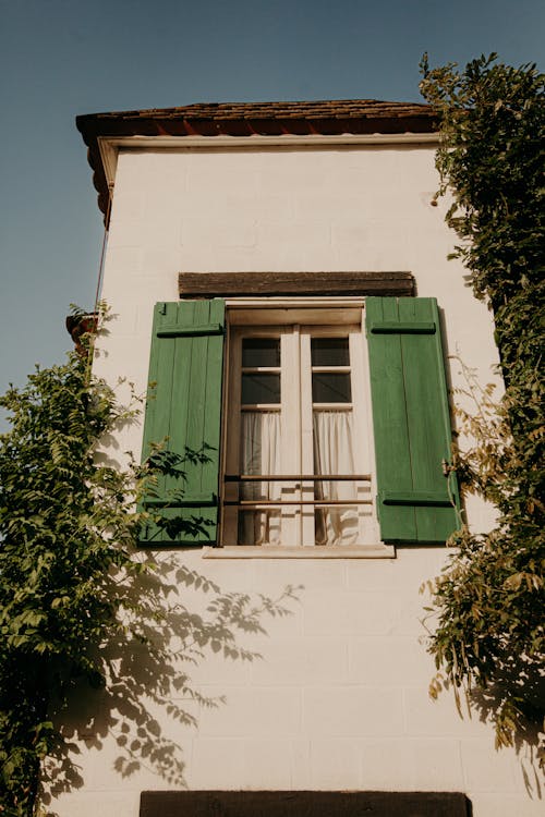 Window with Wooden Shutters