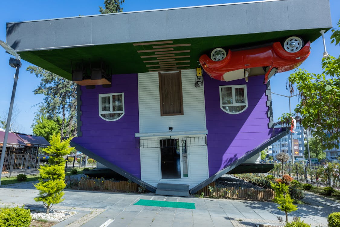 Colorful Upside Down House · Free Stock Photo
