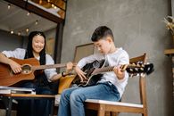 Free stock photo of acoustic guitar, boy, child