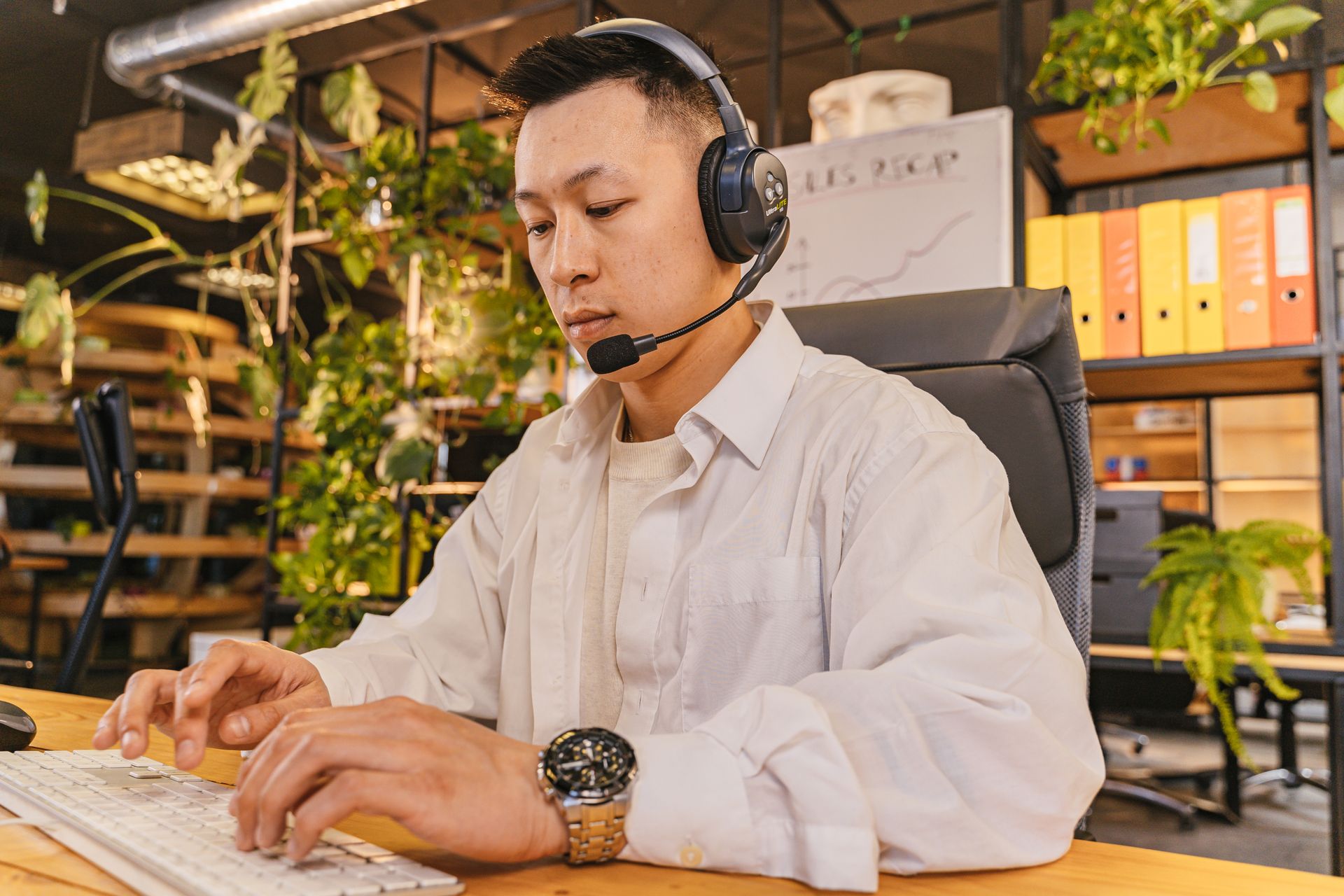 Businessman Working in an Office
