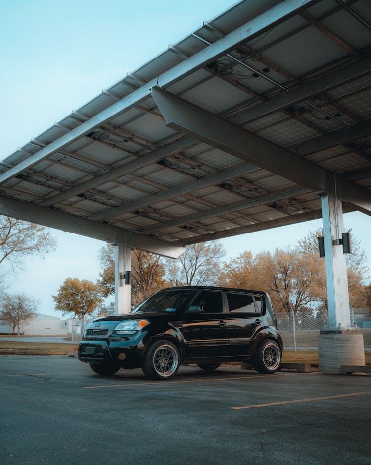 Black Honda SUV On A Parking Lot