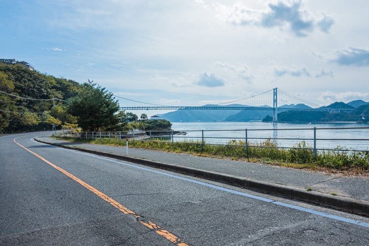 Road By Ocean In Japan