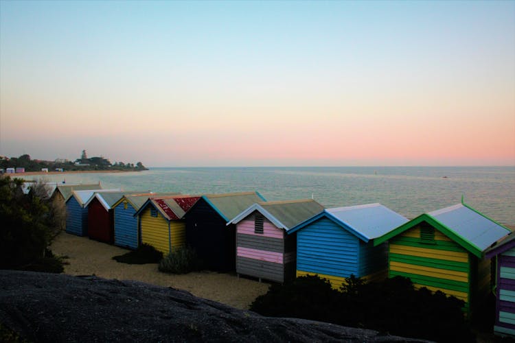 Colorful Houses On Shore