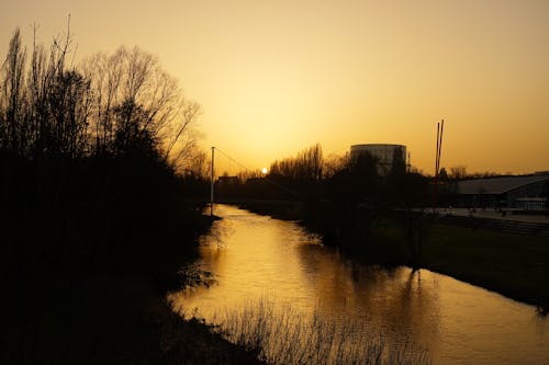 Free stock photo of golden sunset