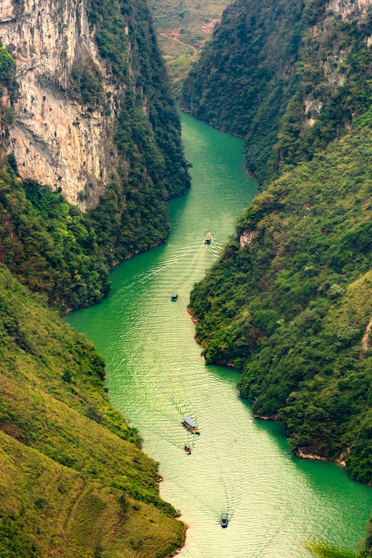 Aerial View Of A Park Of Nho Que River