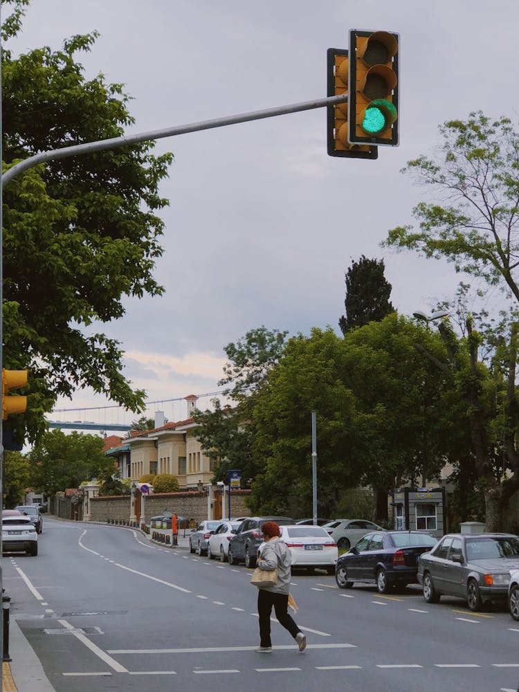 Woman Crossing The Street 