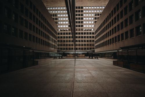 Free A stunning display of modern architecture and symmetry in Toronto. Stock Photo