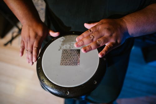 A Person Playing the Percussion