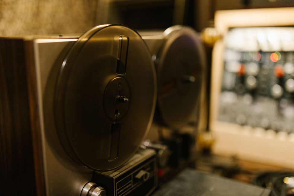Audio recording equipment close-up