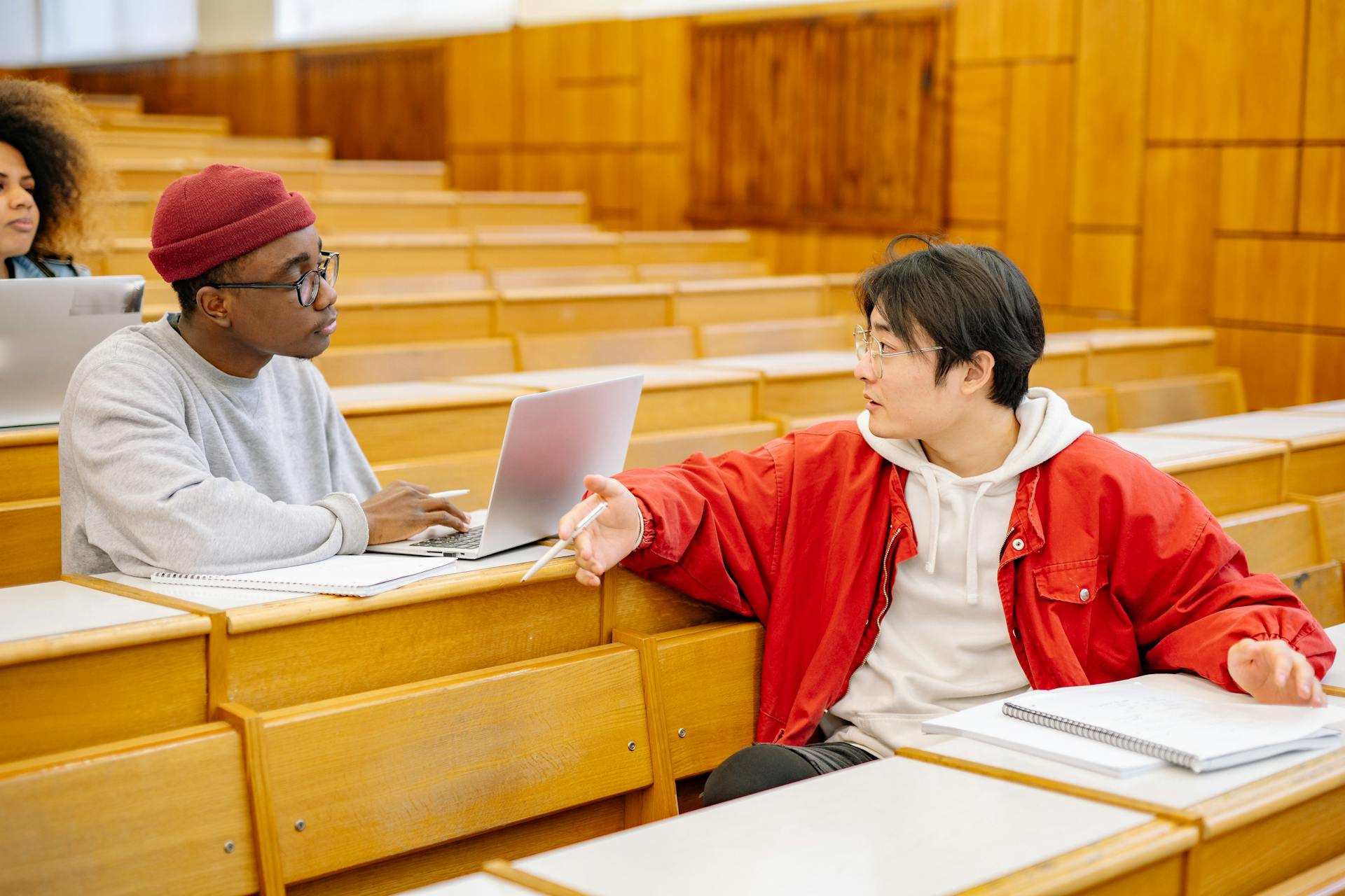 Students Talking to Each Other in Classroom