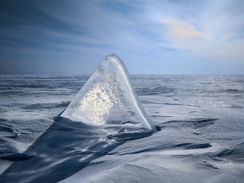 Hielo Triangular En Arena