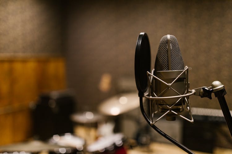 A Microphone And A Pop Filter