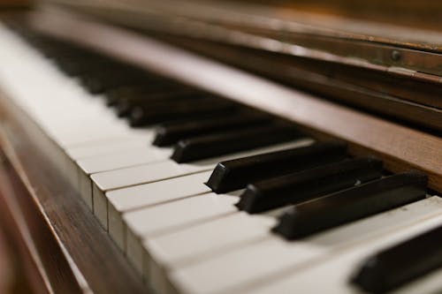 Close-Up Shot of Piano Keys 