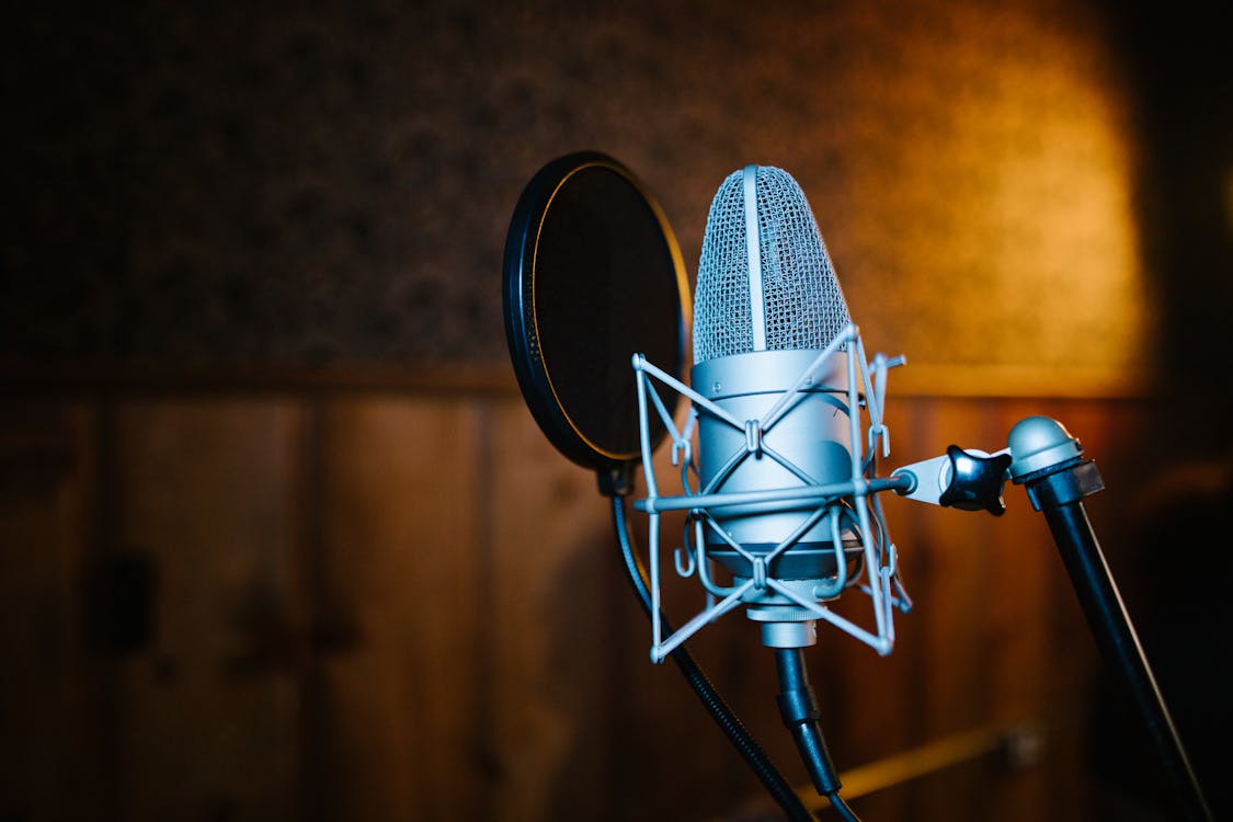 Free Black and Silver Condenser Microphone Stock Photo