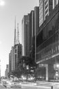 Grayscale Photo of High Rise Buildings