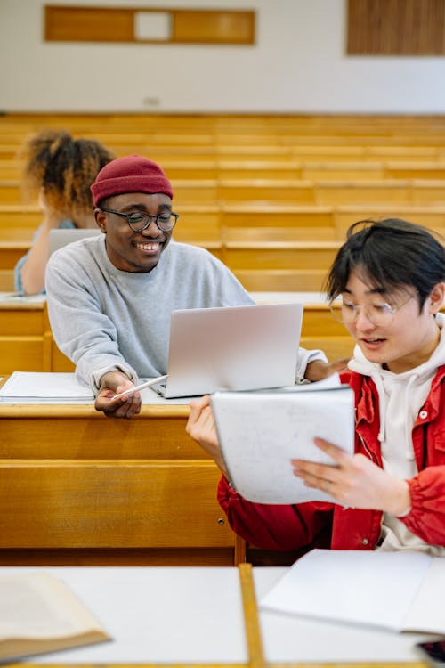 Free Students Sitting in a Classroom Stock Photo