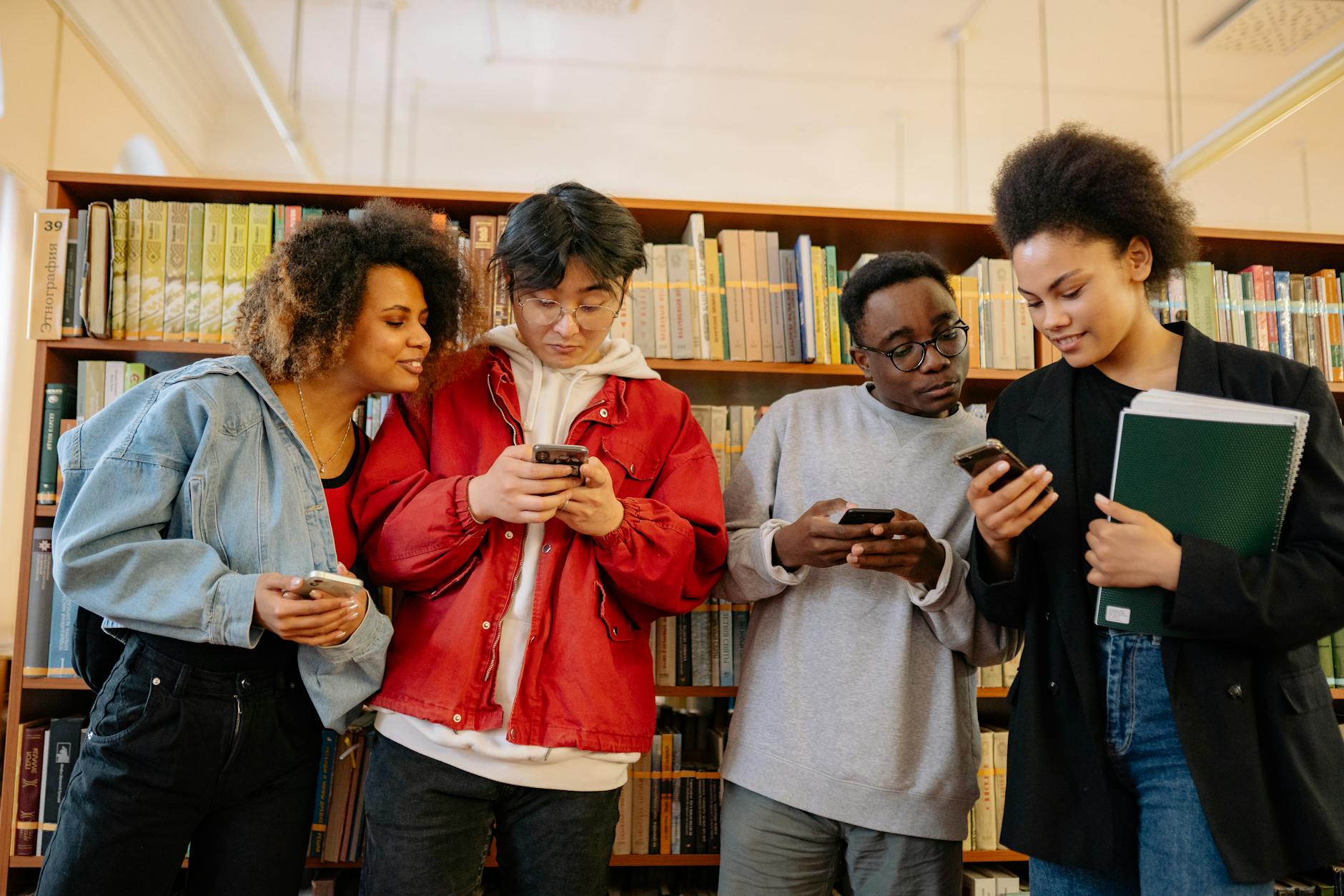 A Group of People Using Smartphones