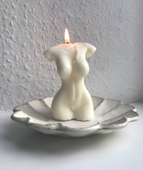 Free Candle in Shape of Woman Torso Stock Photo