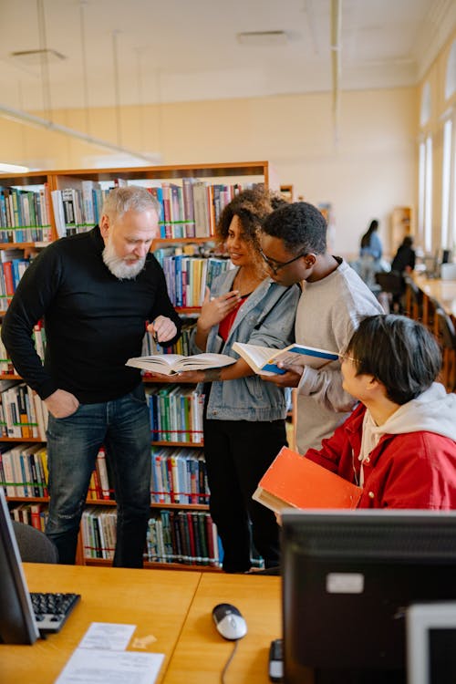 People inside the Library