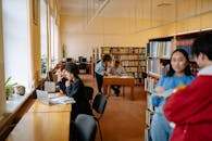 Students Studying Inside the Library