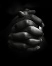 A Close-Up Shot of Interlocked Fingers