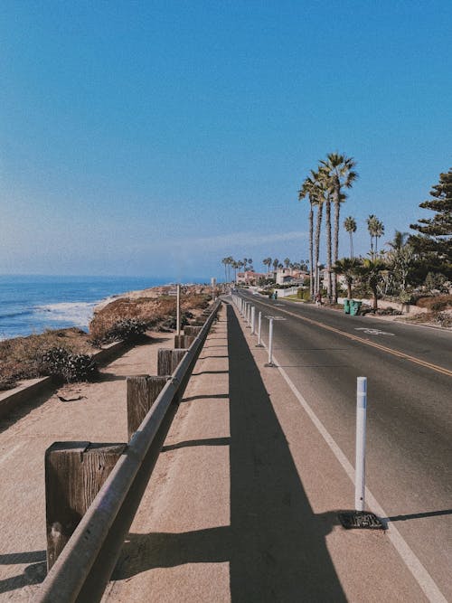 Empty Road on Sea Shore