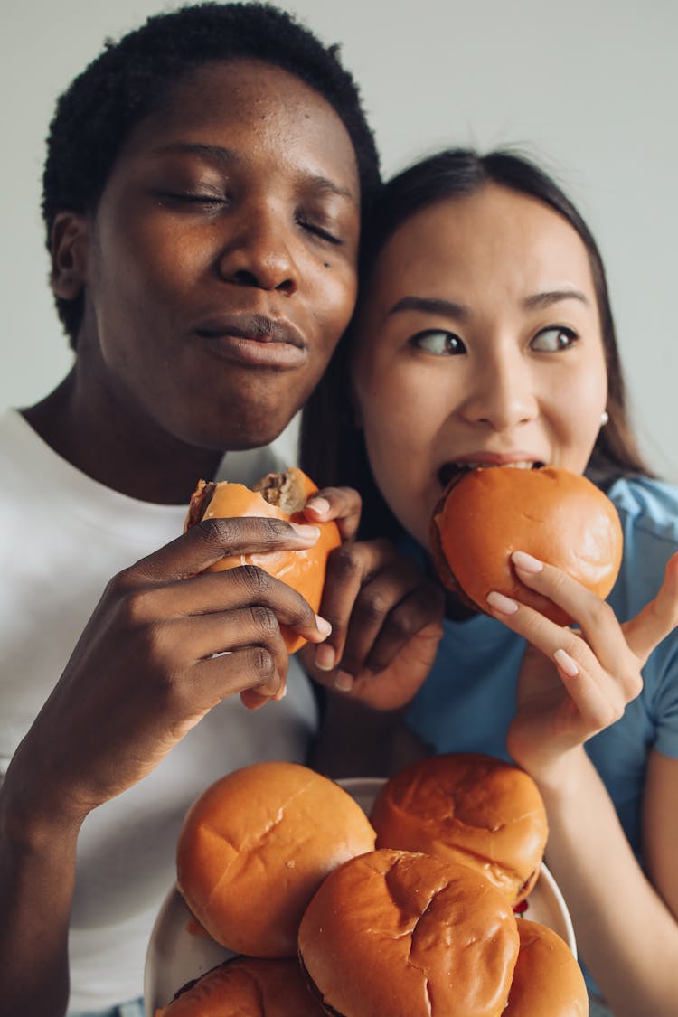 Women Eating Hamburgers