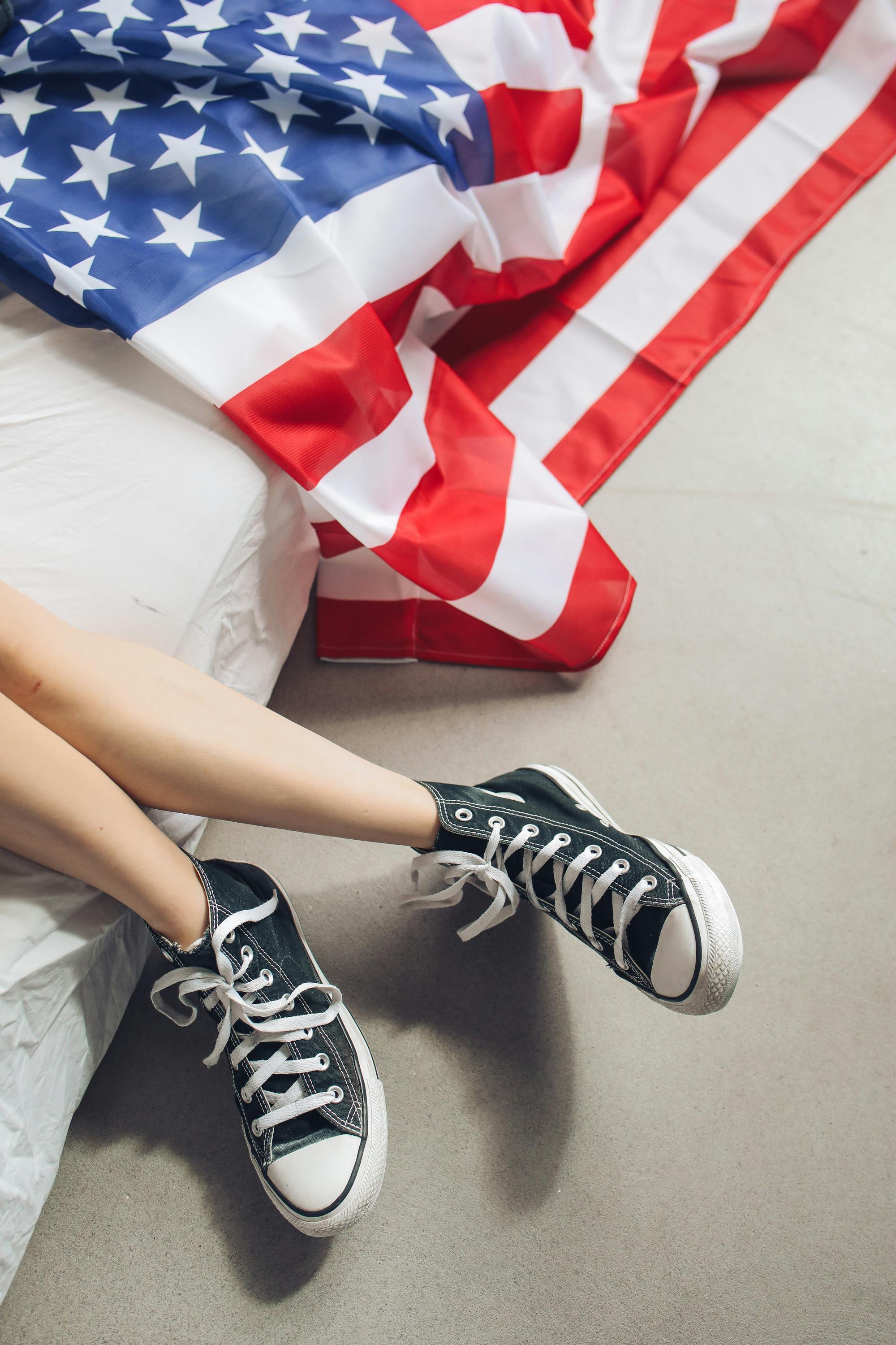 All star american clearance flag converse