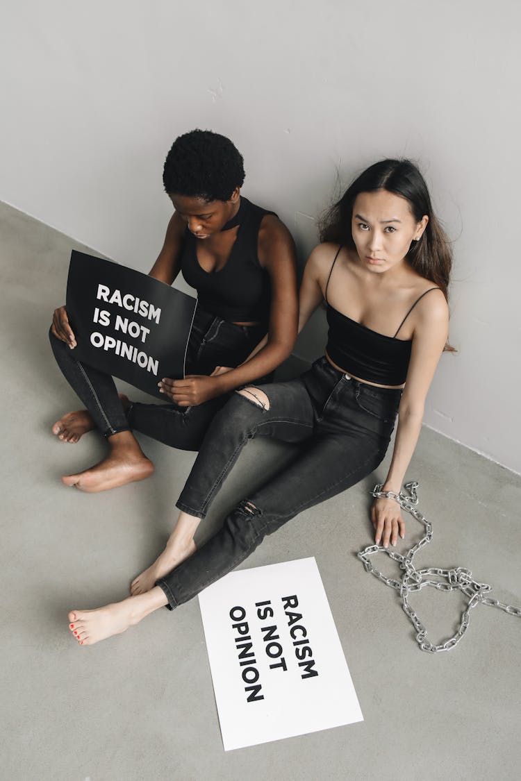 Women With Placards On Activism