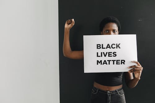 Gratis lagerfoto af afroamerikansk kvinde, aktivisme, banner