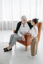 A Woman Sitting on the Chair