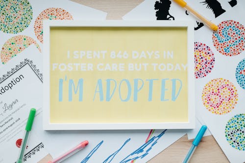 Photos gratuites de adoption, cadre, documents