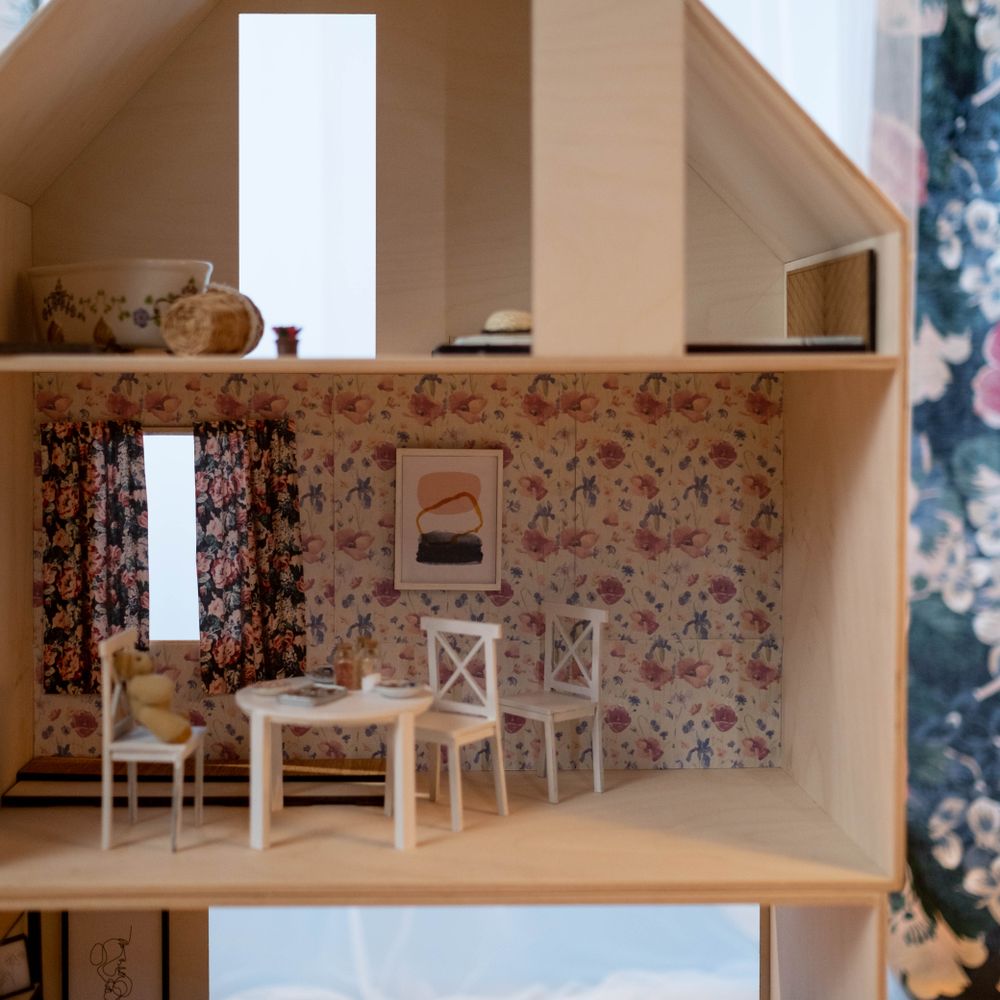 Wallpapering in Freezywater — surfaces prepped and cut in by hand